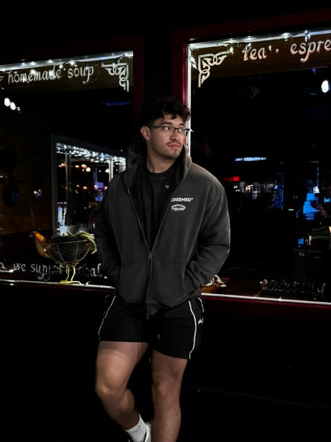 Zip-Through Boxy "Redeemed" Hoodie