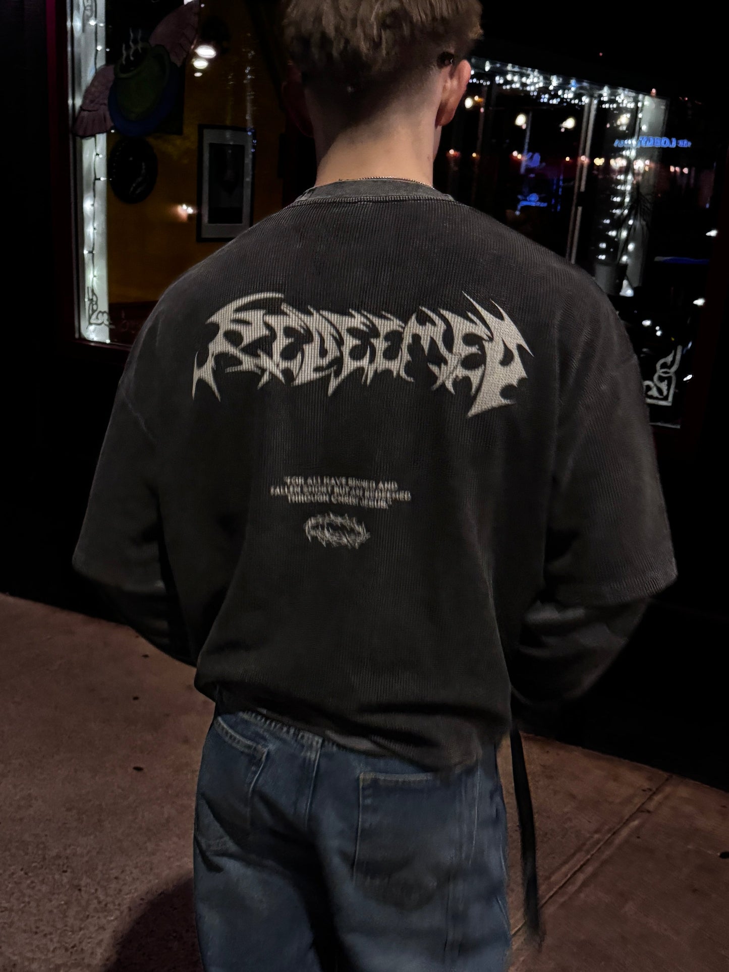 Waffle-Texture "Redeemed" T-Shirt